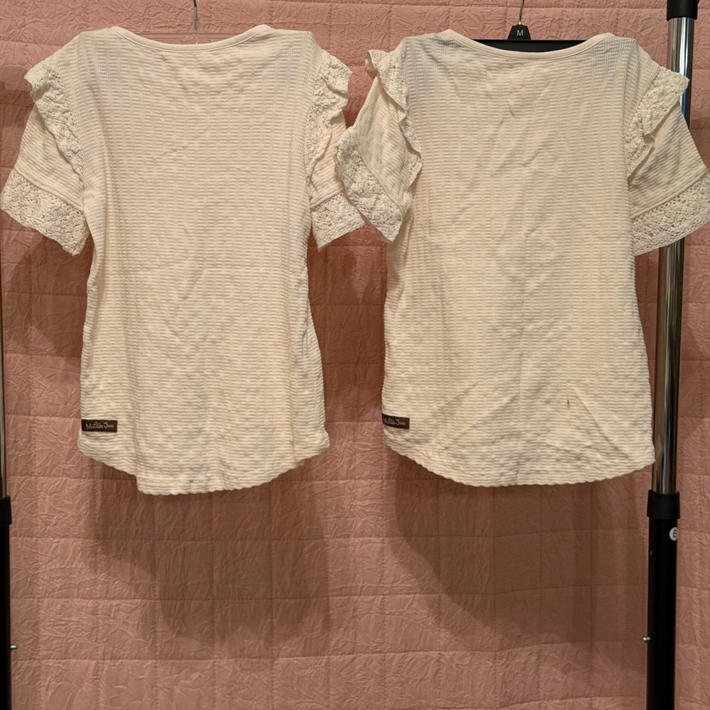Matilda Jane Just Image Landry Egret Girl's Top. Perfect for twins